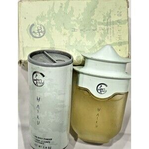 Haiku Gift Set 2 Piece -Perfume -Body Powder- Lotion-Box is Damaged.